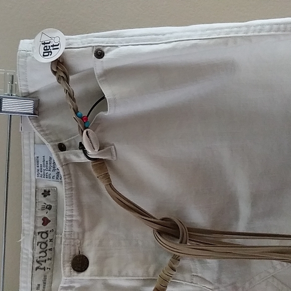 Y2k Mudd Jeans Beige Skirt sz 13 - Picture 4 of 12